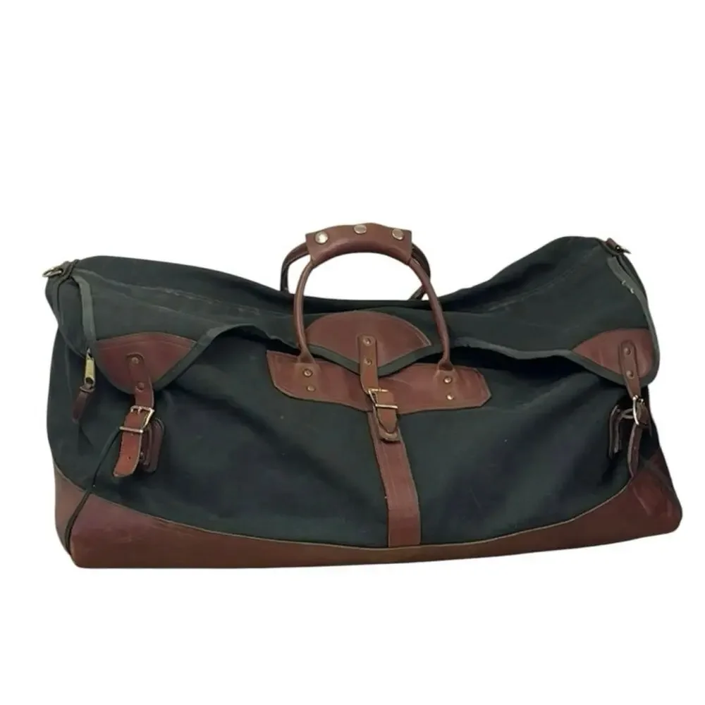 Vintage Orvis Battenkill Canvas Leather‎ Duffle Weekender Bag USA
